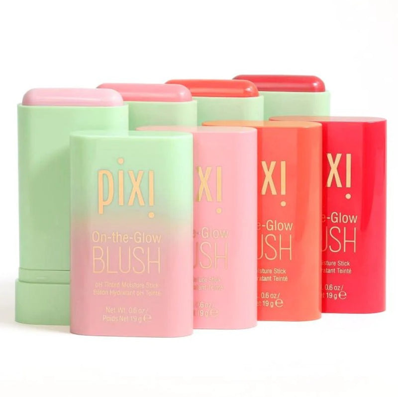 PIXI On-the-Glow Blush - Cheek 3-in-1 Lip Tinted Moistured Blush Stick Silky Brighten Blush Cream