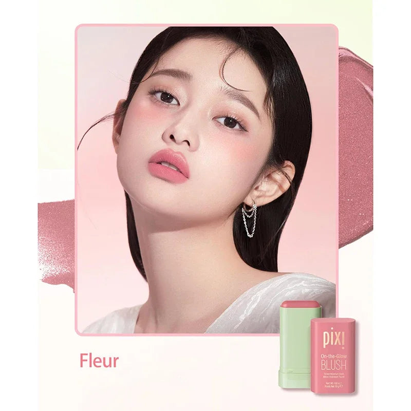 PIXI On-the-Glow Blush - Cheek 3-in-1 Lip Tinted Moistured Blush Stick Silky Brighten Blush Cream