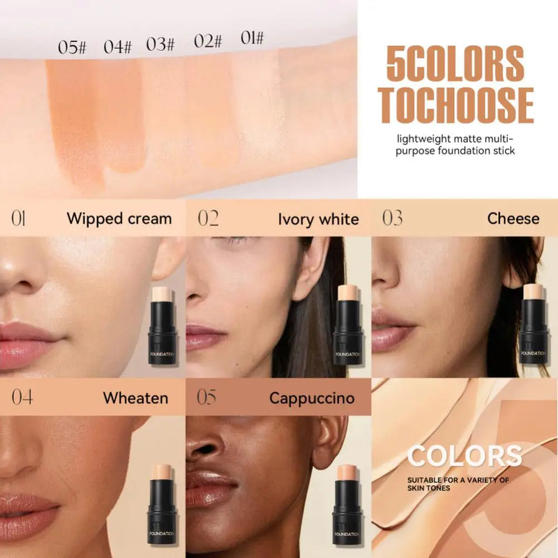 DEROL Waterproof Matte Finish Stick Foundation Concealer